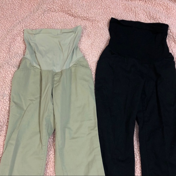 2 pair Small Motherhood Maternity Capris - Picture 2 of 2